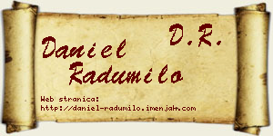 Daniel Radumilo vizit kartica